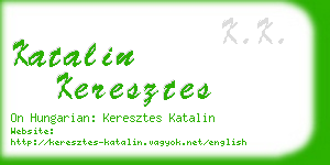 katalin keresztes business card